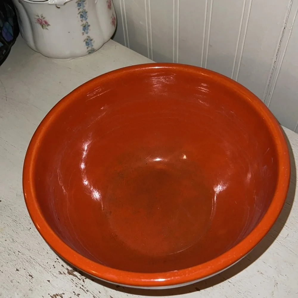Bauer 12 orange mixing bowl